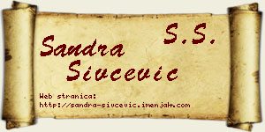 Sandra Sivčević vizit kartica